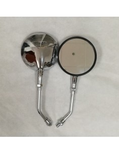 Rétroviseur rond chrome